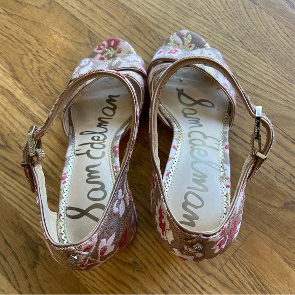 Sam Edelman Orlane Dusty Rose Sandals Block Heel Open Toe Women's Size 9m - Picture 14 of 16